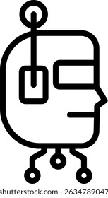 Robotics Icon Line Vector Illustration