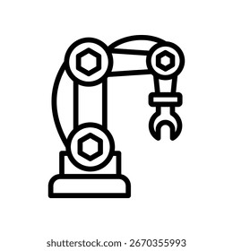 Ilustração de vetor de linha de ícone robótico