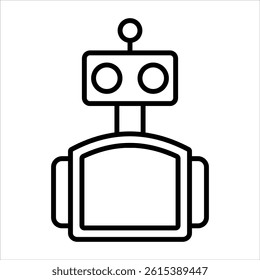robotics icon in outline style vector illustration
