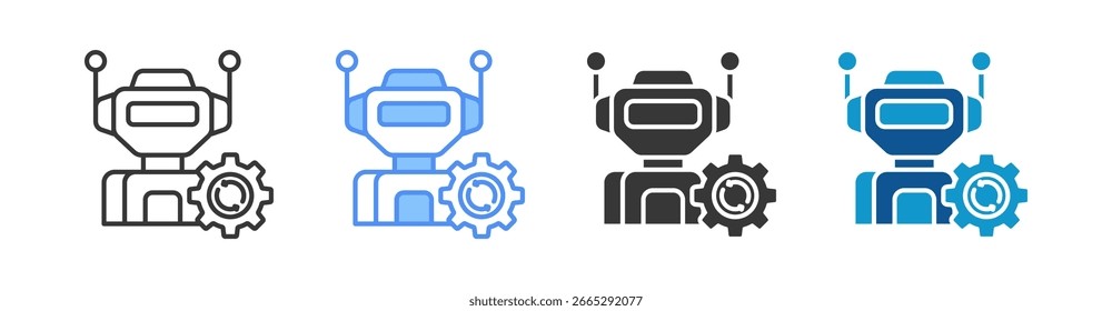 Robotics Icon Set Multiple Style Collection