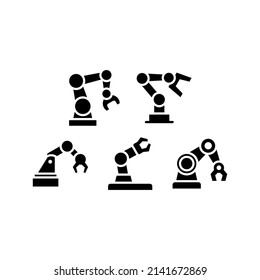 Icono Robótica Juego de símbolos vectores Ilustración de diseño