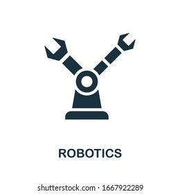 Robotersymbol. Einfaches Element aus der Sammlung digitaler Unterbrechungen. Robotik-Icon für Vorlagen, Infografiken und mehr.