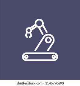 Robotics icon simple flat style outline illustration.