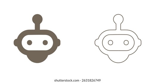 Ícone ROBOTICS. Ícone Sólido e Linha