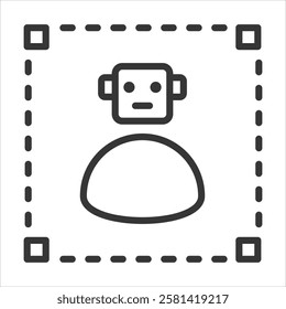 Robotics Icon Vector Illustration Outline