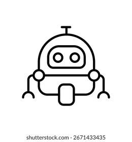 Ícone robótico vetor ilustração de stock