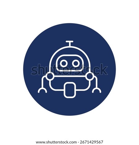 Robotics icon vector stock illustration