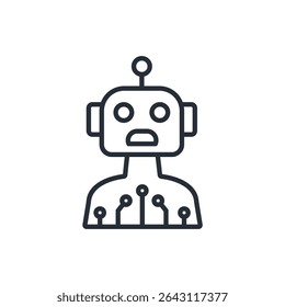 robotics icon. vector.Editable stroke.linear style sign for use web design,logo.Symbol illustration.