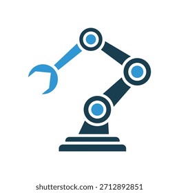 robotics icons outline and Flat Style,transparent background