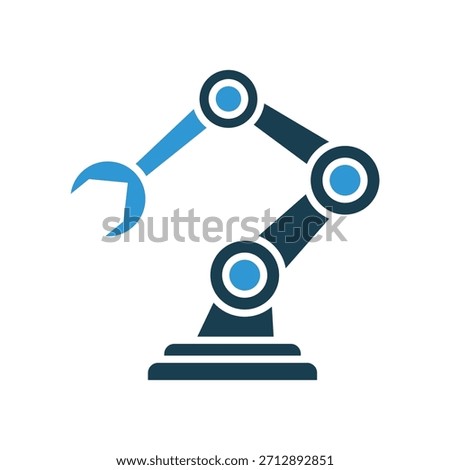 robotics icons outline and Flat Style,transparent background