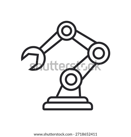 robotics icons outline and Flat Style,transparent background	