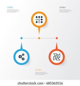 Robotics Icons Set. Collection Of Computing Problems, Laptop Ventilator, Algorithm Illustration And Other Elements. Also Includes Symbols Such As Complex, Gear, Algorithm.