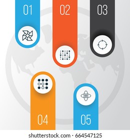 Robotics Icons Set. Collection Of Recurring Program, Variable Architecture, Laptop Ventilator And Other Elements. Also Includes Symbols Such As Computing, Data, Cycle.