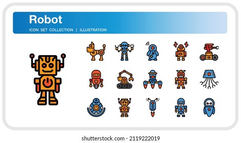 Robotics Icons Set. UI Pixel Perfect Well-crafted Vector Thin Line Icons. The illustrations are a vector.
