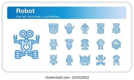 Robotics Icons Set. UI Pixel Perfect Well-crafted Vector Thin Line Icons. The illustrations are a vector.
