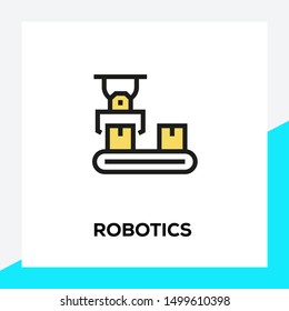 ROBOTICS AND ILLUSTRATION ICON CONCEPT