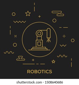 ROBOTICS AND ILLUSTRATION ICON CONCEPT