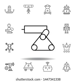 Robotics industrial robot outline icon. set of robotics illustration icons. signs, symbols can be used for web, logo, mobile app, UI, UX