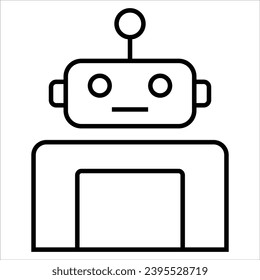 Robotics, Information technology line icon design