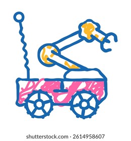 robotics kids club doodle icon sketch vector. robotics kids club sign. isolated symbol illustration