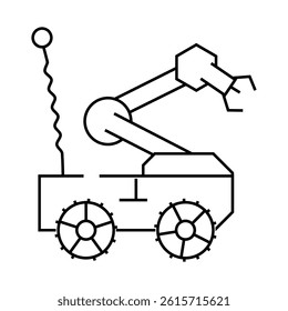 robotics kids club line icon vector. robotics kids club sign. isolated contour symbol black illustration