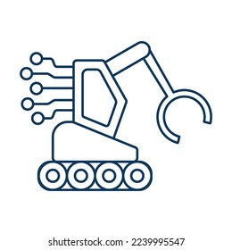 Línea robótica icono universal ui ux símbolo de elemento.
