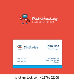 Robotics  logo Design with business card template. Elegant corporate identity. - Vector