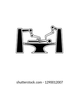 robotics in medicine icon. Element of medicine for mobile concept and web apps icon. Glyph, flat icon for website design and development, app development