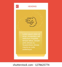 Robotics  mobile vertical banner design design. Vector