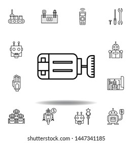 Robotics motor outline icon. set of robotics illustration icons. signs, symbols can be used for web, logo, mobile app, UI, UX