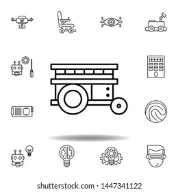 Robotics platform outline icon. set of robotics illustration icons. signs, symbols can be used for web, logo, mobile app, UI, UX