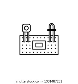 Robotics protoboard outline icon. Signs and symbols can be used for web, logo, mobile app, UI, UX