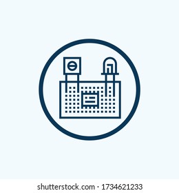 Robotics protoboard outline icon. Signs and symbols can be used for web, logo, mobile app,