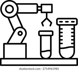 Robotics Research Line vector Icon Design
