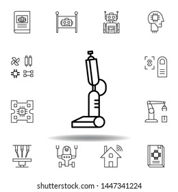 Robotics robot leg outline icon. set of robotics illustration icons. signs, symbols can be used for web, logo, mobile app, UI, UX