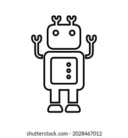 Robotics, robot line icon. Outline vector.