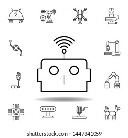 Robotics robot outline icon. set of robotics illustration icons. signs, symbols can be used for web, logo, mobile app, UI, UX