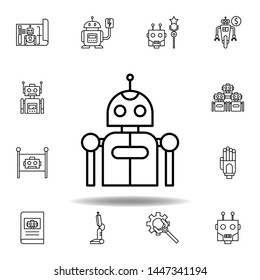 Robotics Robot Outline Icon. Set Of Robotics Illustration Icons. Signs, Symbols Can Be Used For Web, Logo, Mobile App, UI, UX