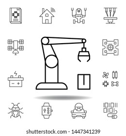 Robotics robot outline icon. set of robotics illustration icons. signs, symbols can be used for web, logo, mobile app, UI, UX