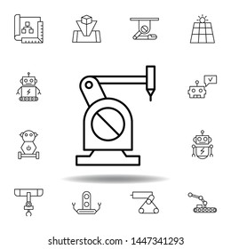 Robotics robot outline icon. set of robotics illustration icons. signs, symbols can be used for web, logo, mobile app, UI, UX
