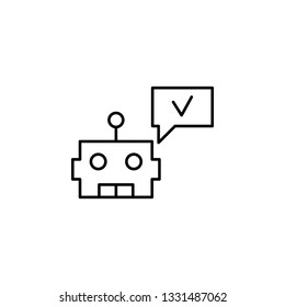 Robotics robot outline icon. Signs and symbols can be used for web, logo, mobile app, UI, UX