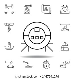 Robotics robot vacuum outline icon. set of robotics illustration icons. signs, symbols can be used for web, logo, mobile app, UI, UX