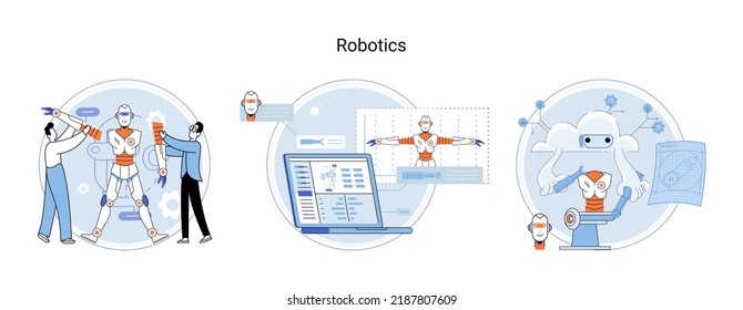 Robotics scientific and technical, metaphor production and application of robots. Programmable mechanical device building robot in lab. Robotic arm industrial smart manufacture. Cyber-physical systems