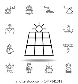 Robotics solar panel outline icon. set of robotics illustration icons. signs, symbols can be used for web, logo, mobile app, UI, UX