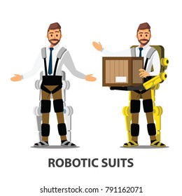 robotics suit character , vector