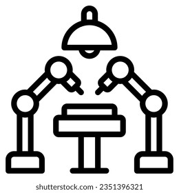 Robotik in Chirurgie Symbol für uiux, Infografik usw.