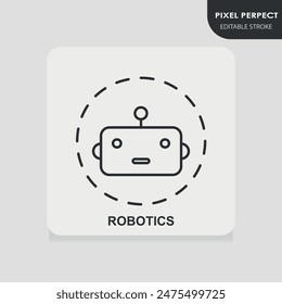 Robotics. Thin line icon. Pixel perfect, editable stroke. Vector illustration
