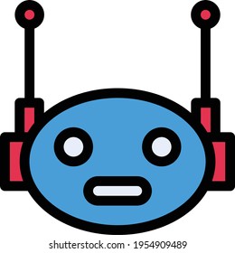 icono de línea de color vector robótica
