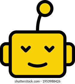 icono de línea de color vector robótica