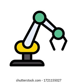 icono de color plano vectorial robótico 